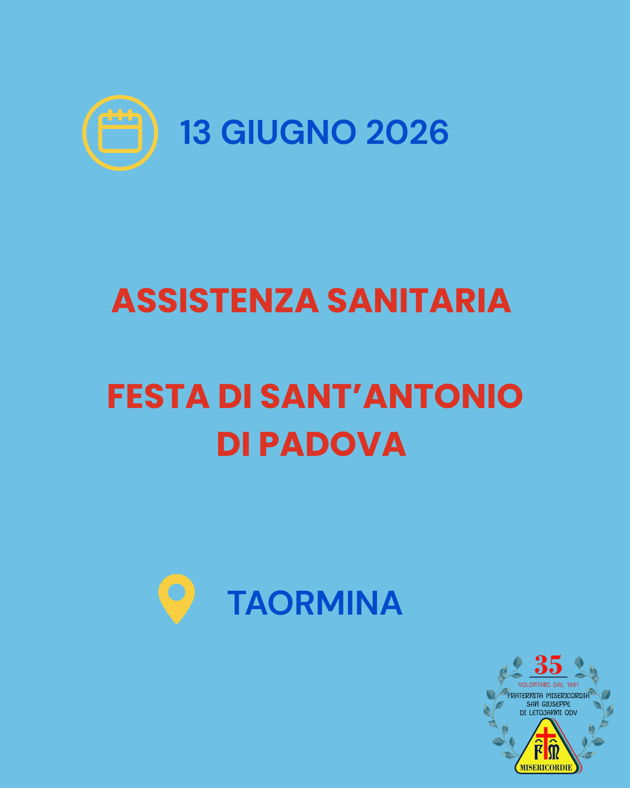 13 GIUGNO 2026